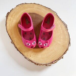 • Mini Melissa Pink Cat Mary Jane Shoes • Play Condition